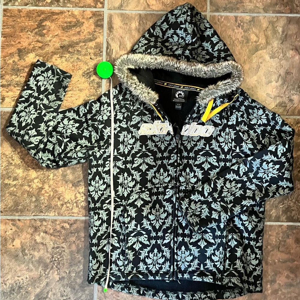 Black and Gray Patterned Hoodie